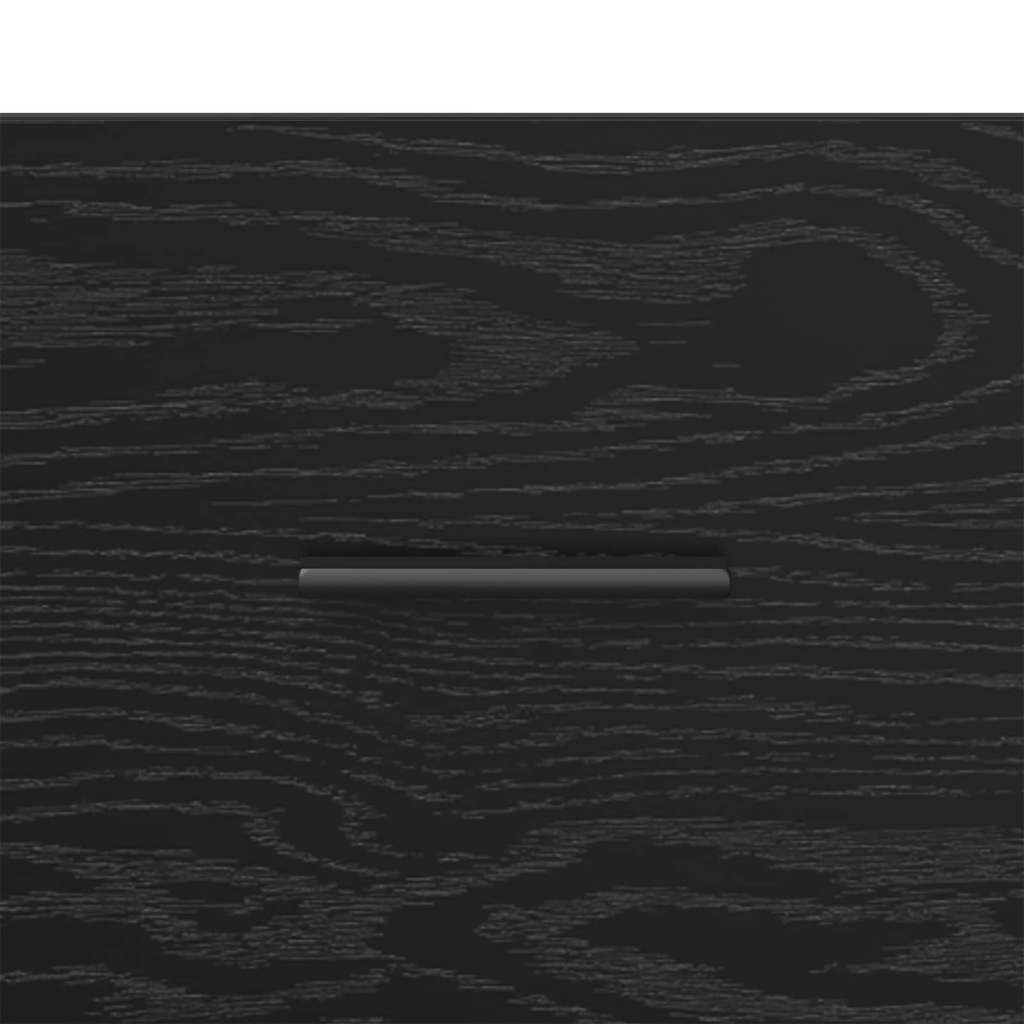 Nachttisch 2 pcs Schwarz Eichen-Optik 40 x 35 x 47,5 cm