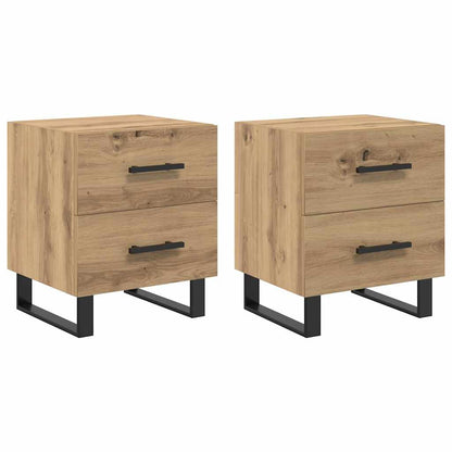 Nachttische 2 pcs Artisan-Eiche 40 x 35 x 47,5 cm Holzwerkstoff