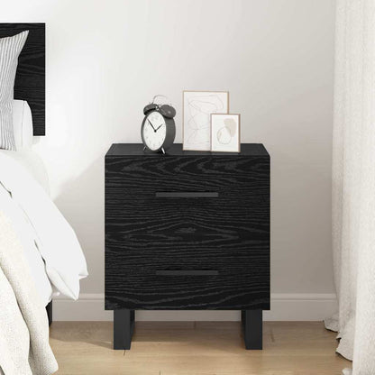 Nachttisch Schwarz Eichen-Optik 40 x 35 x 47,5 cm Holzwerkstoff