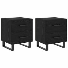 Nachttische 2 pcs Schwarz Eichen-Optik 40 x 35 x 47,5 cm