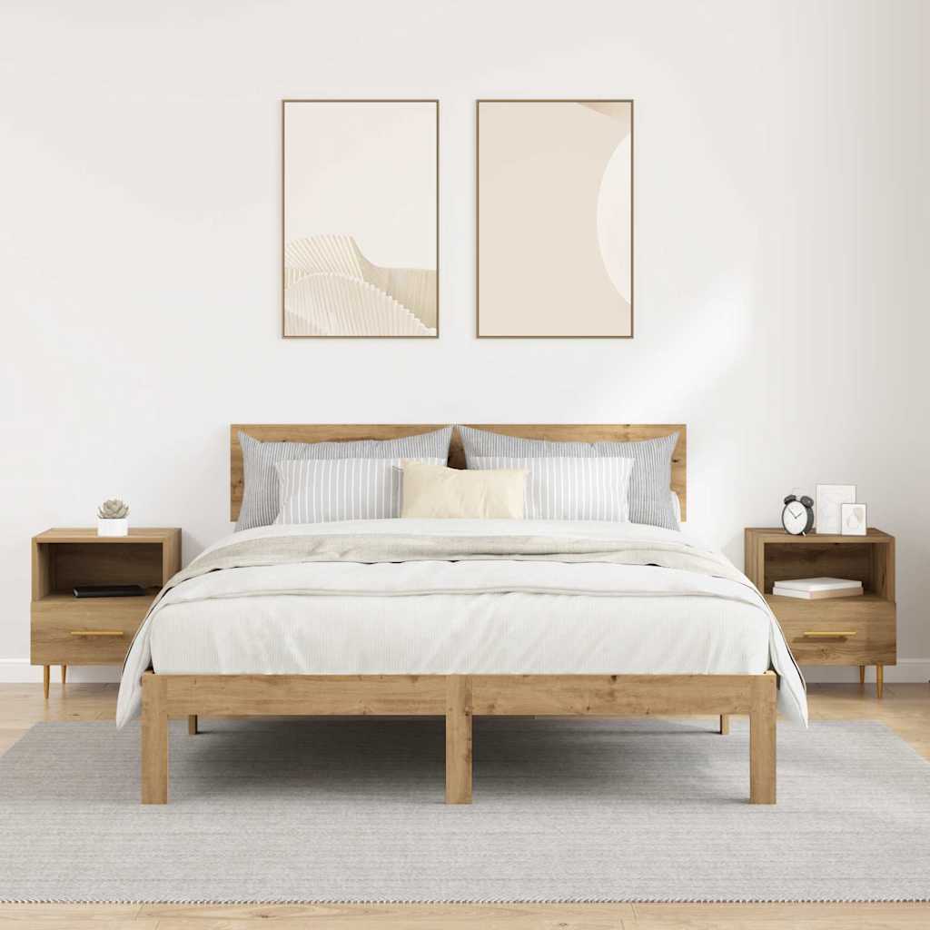 Nachttisch 2 pcs Braun 40 x 35 x 47,5 cm Holzwerkstoff