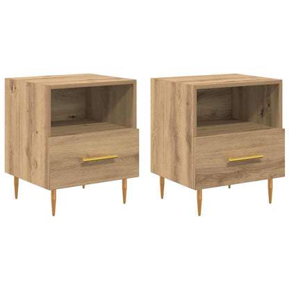 Nachttisch 2 pcs Braun 40 x 35 x 47,5 cm Holzwerkstoff