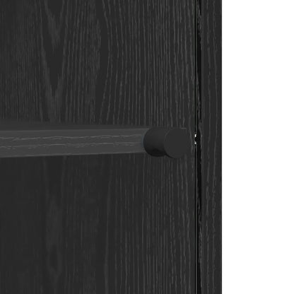 Sideboard Schwarz Eichen-Optik 35 x 37 x 76 cm Holzwerkstoff