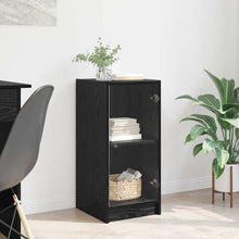 Sideboard Schwarz Eichen-Optik 35 x 37 x 76 cm Holzwerkstoff