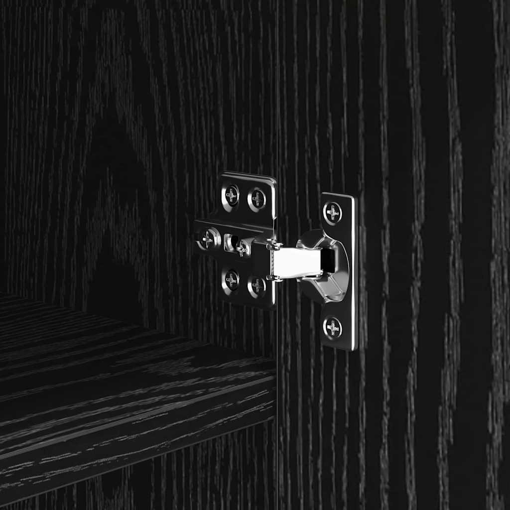 Sideboard Schwarz Eichen-Optik 42,5 x 40 x 93 cm Holzwerkstoff