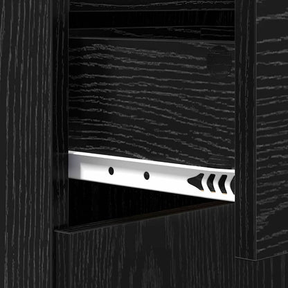 Sideboard Schwarz Eichen-Optik 42,5 x 40 x 93 cm Holzwerkstoff