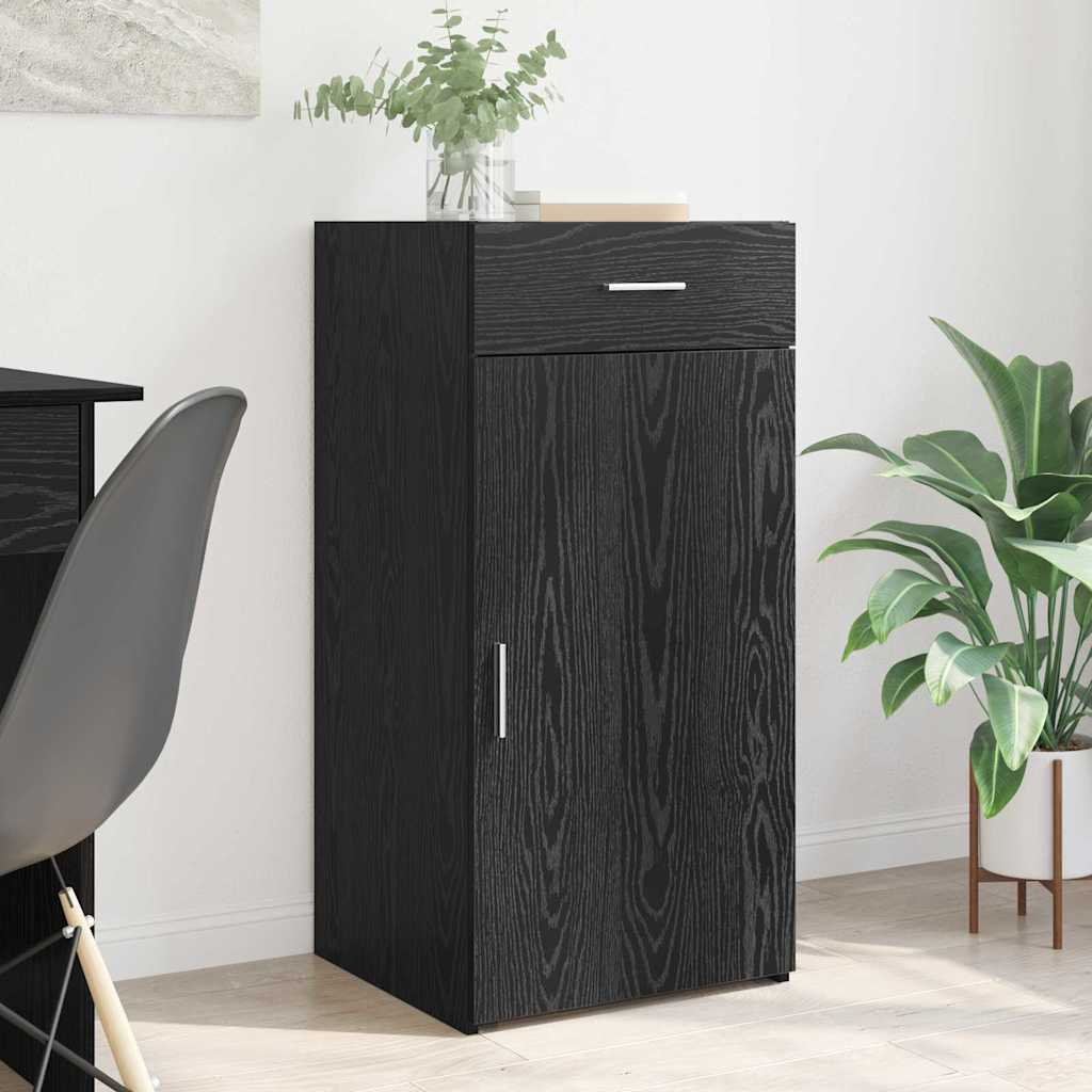 Sideboard Schwarz Eichen-Optik 42,5 x 40 x 93 cm Holzwerkstoff