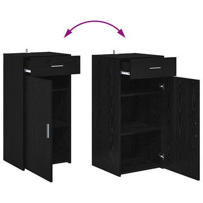 Sideboard Schwarz Eichen-Optik 42,5 x 40 x 93 cm Holzwerkstoff