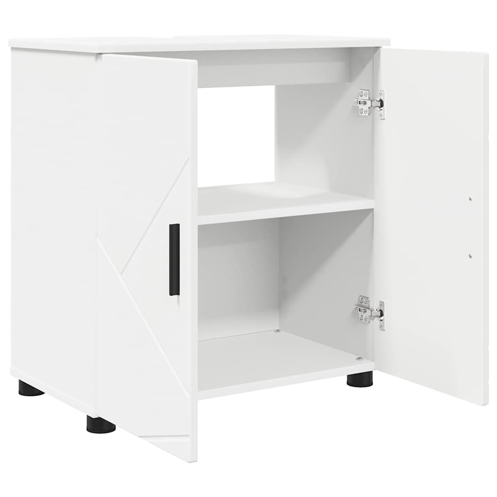 Badezimmer Schrank mit Regal Weiß 61 x 35 x 64 cm Holzwerkstoff