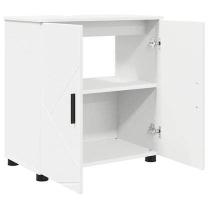 Badezimmer Schrank mit Regal Weiß 61 x 35 x 64 cm Holzwerkstoff