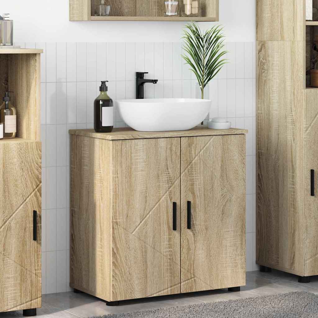 Badezimmer Schrank Sonoma-Eiche 61 x 35 x 64 cm Holzwerkstoff