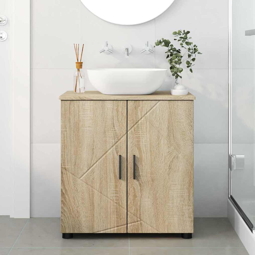 Badezimmer Schrank Sonoma-Eiche 61 x 35 x 64 cm Holzwerkstoff