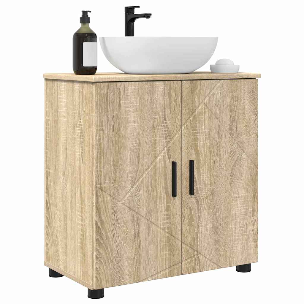 Badezimmer Schrank Sonoma-Eiche 61 x 35 x 64 cm Holzwerkstoff