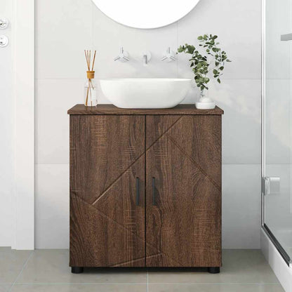 Badezimmer Schrank mit Regal Braun Eichen-Optik 61 x 35 x 64 cm
