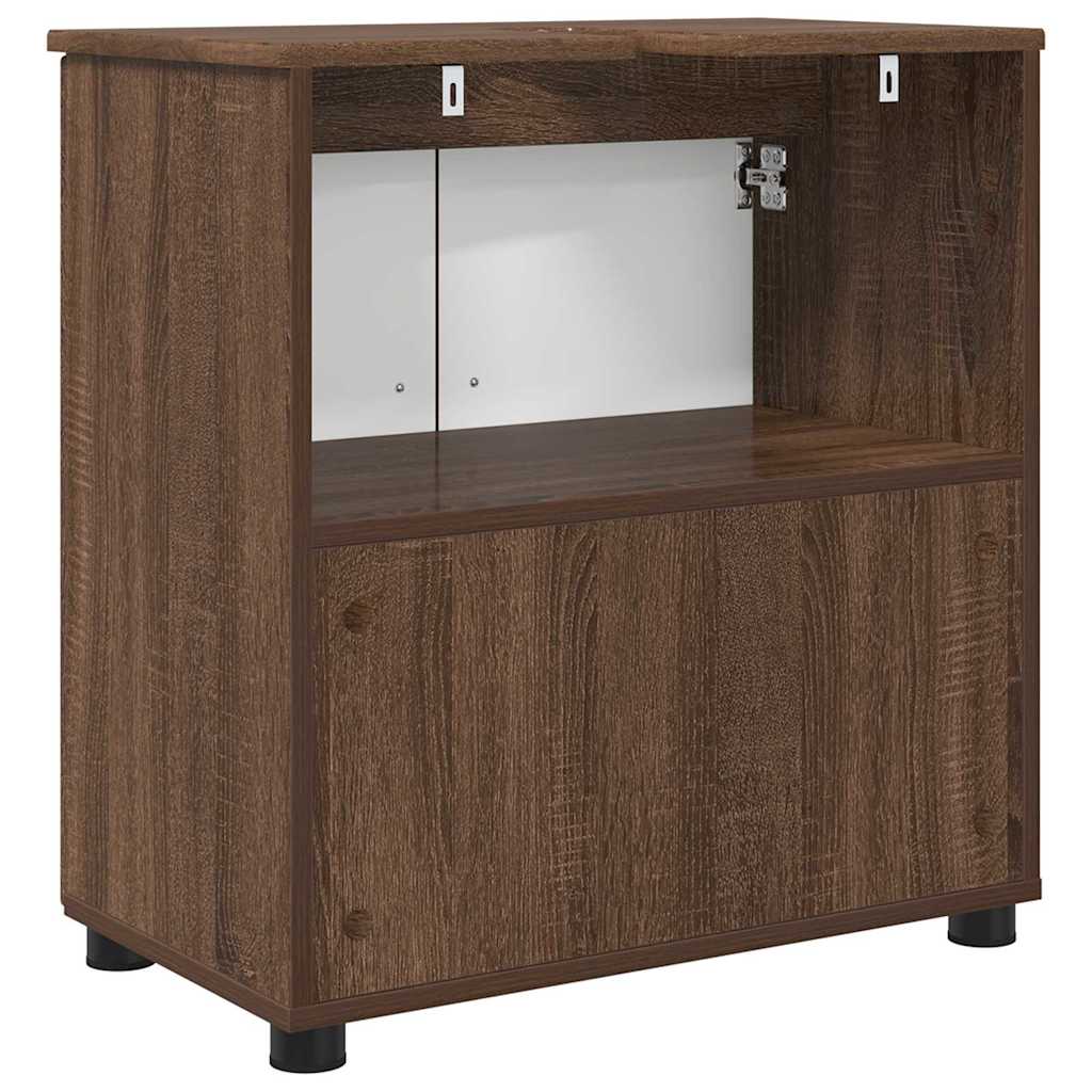 Badezimmer Schrank mit Regal Braun Eichen-Optik 61 x 35 x 64 cm