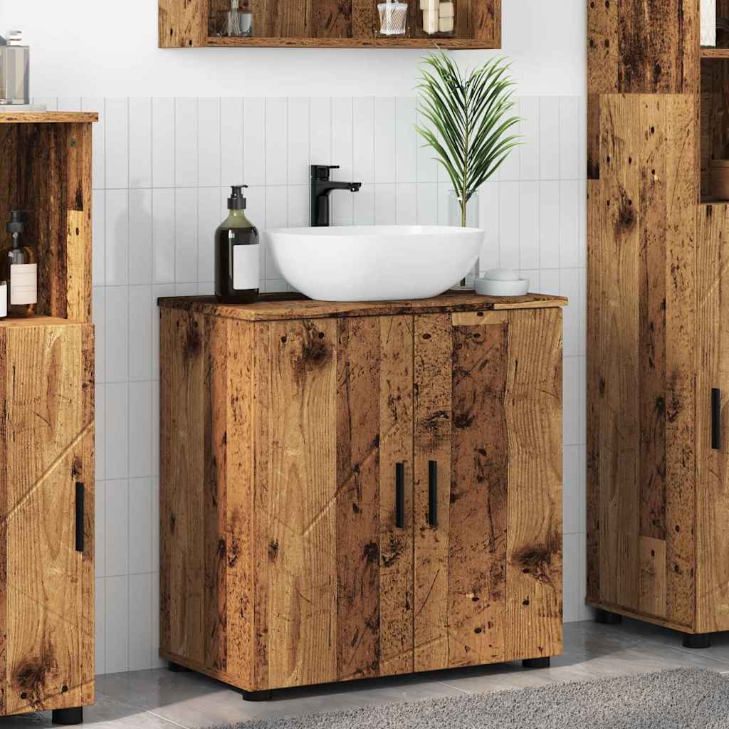 Badezimmer Schrank Altholz 61 x 35 x 64 cm Holzwerkstoff