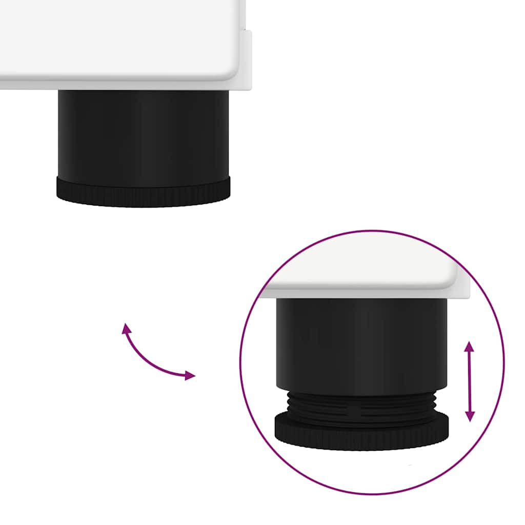 Badezimmer Schrank Weiß 76,5 x 35 x 64 cm Holzwerkstoff