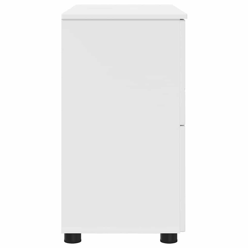 Badezimmer Schrank Weiß 76,5 x 35 x 64 cm Holzwerkstoff