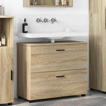 Badezimmer Schrank Sonoma-Eiche 76,5 x 35 x 64 cm Holzwerkstoff