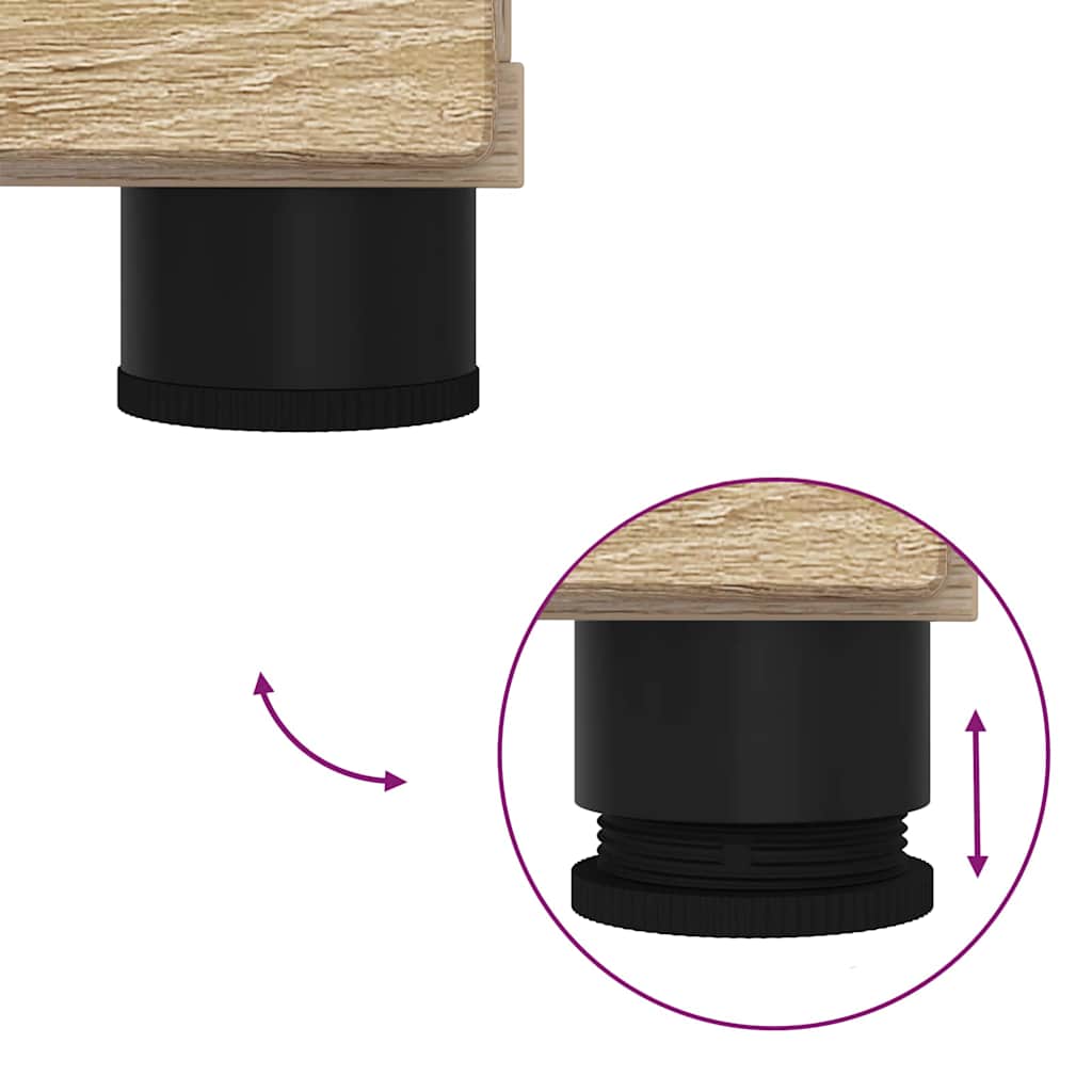 Badezimmer Schrank Sonoma-Eiche 76,5 x 35 x 64 cm Holzwerkstoff