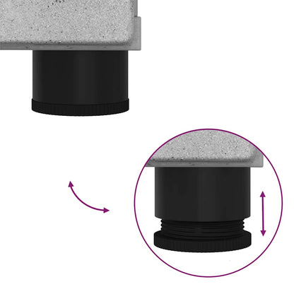 Badezimmer Schrank Betongrau 76,5 x 35 x 64 cm Holzwerkstoff