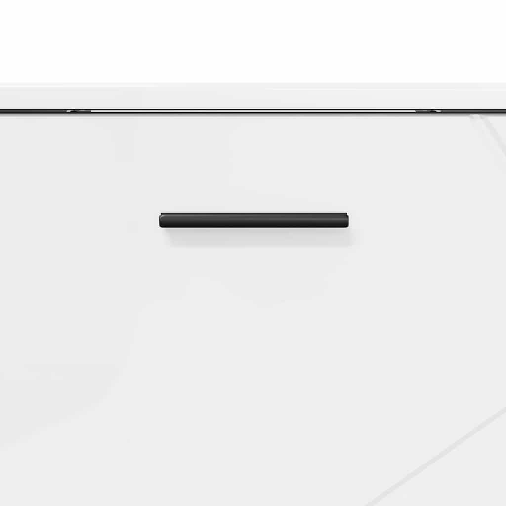 Badezimmer Schrank Hochglanz-Weiß 76,5 x 35 x 64 cm