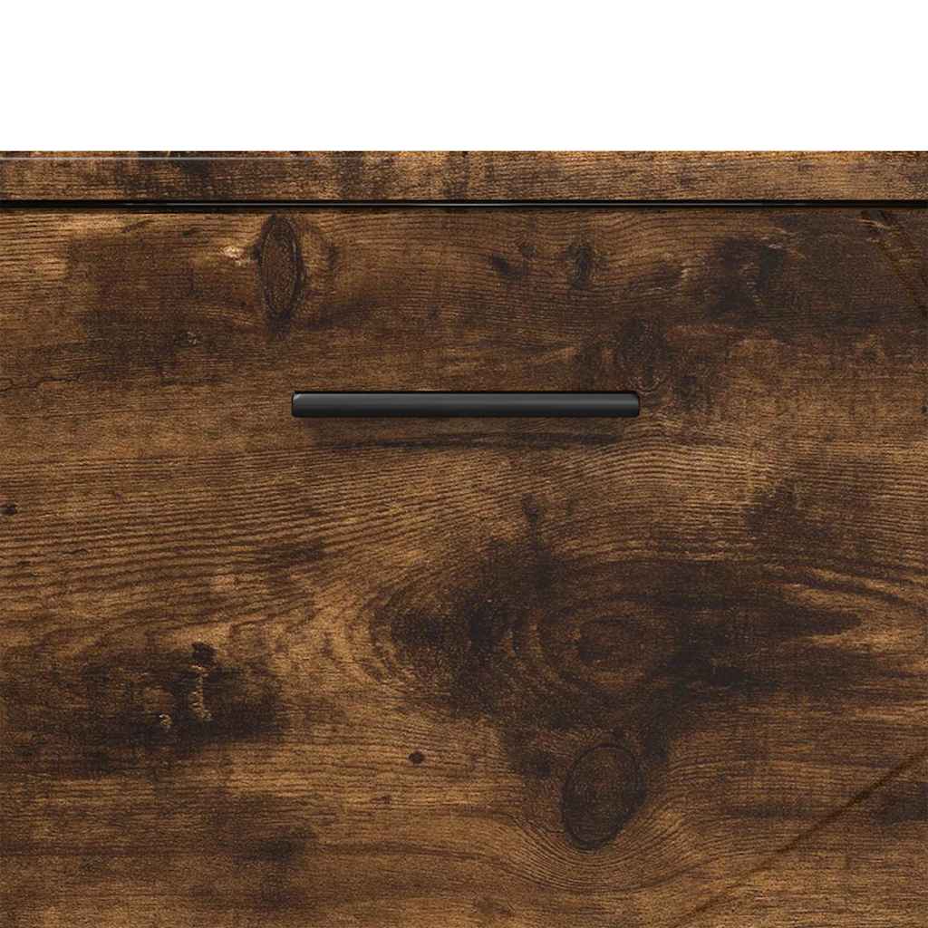 Badezimmer Schrank Räuchereiche 76,5 x 35 x 64 cm Holzwerkstoff