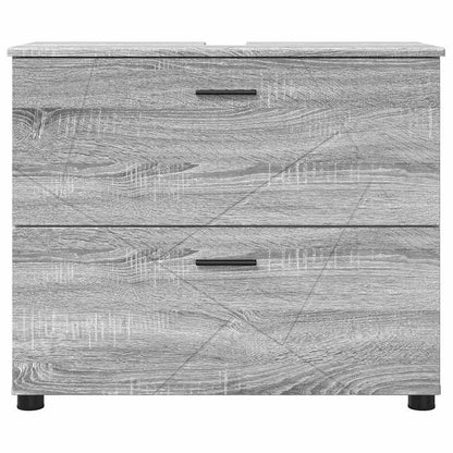 Badezimmer Schrank Grau Sonoma 76,5 x 35 x 64 cm Holzwerkstoff