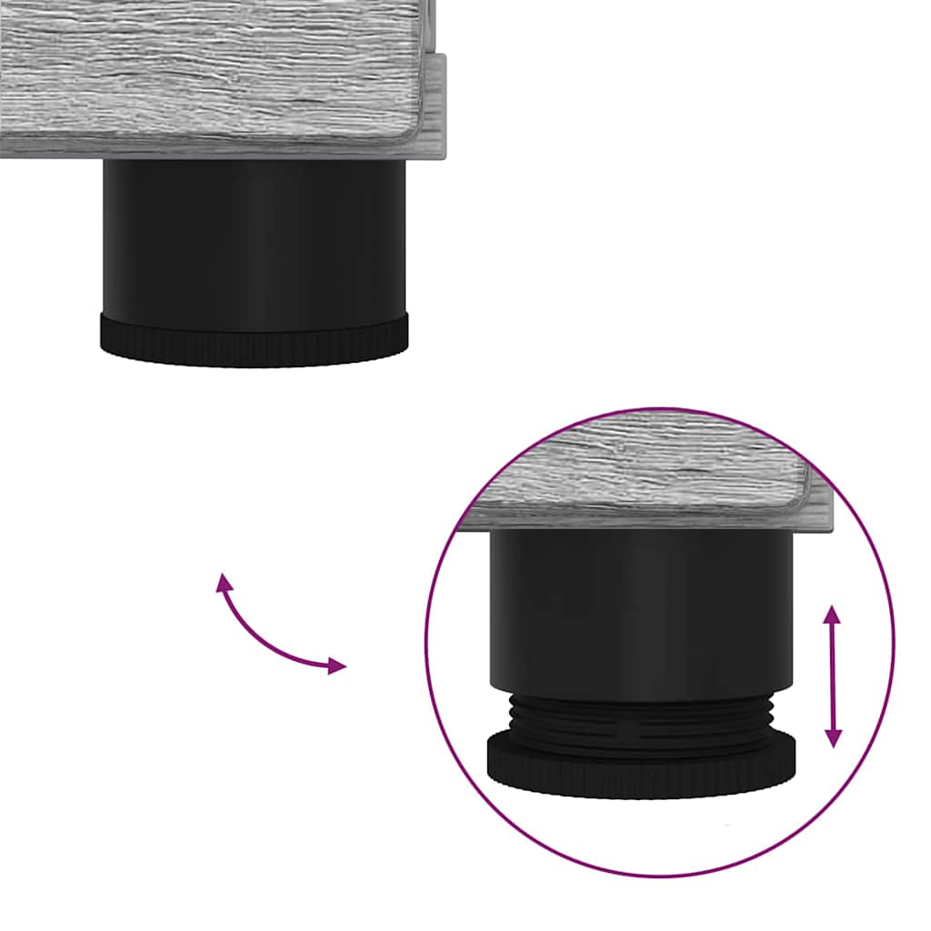 Badezimmer Schrank Grau Sonoma 76,5 x 35 x 64 cm Holzwerkstoff