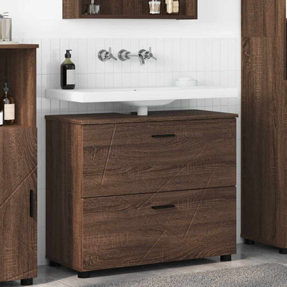 Badezimmer Schrank Braun Eichen-Optik 76,5 x 35 x 64 cm