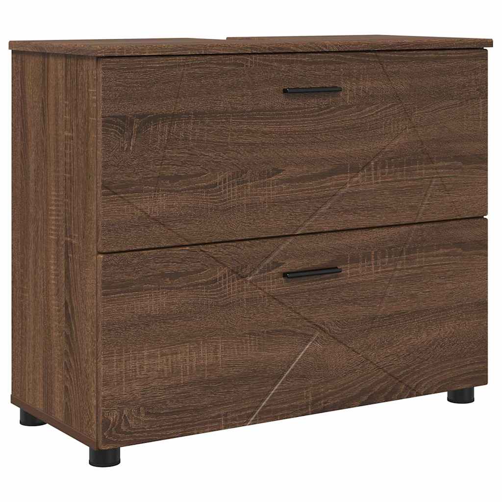 Badezimmer Schrank Braun Eichen-Optik 76,5 x 35 x 64 cm