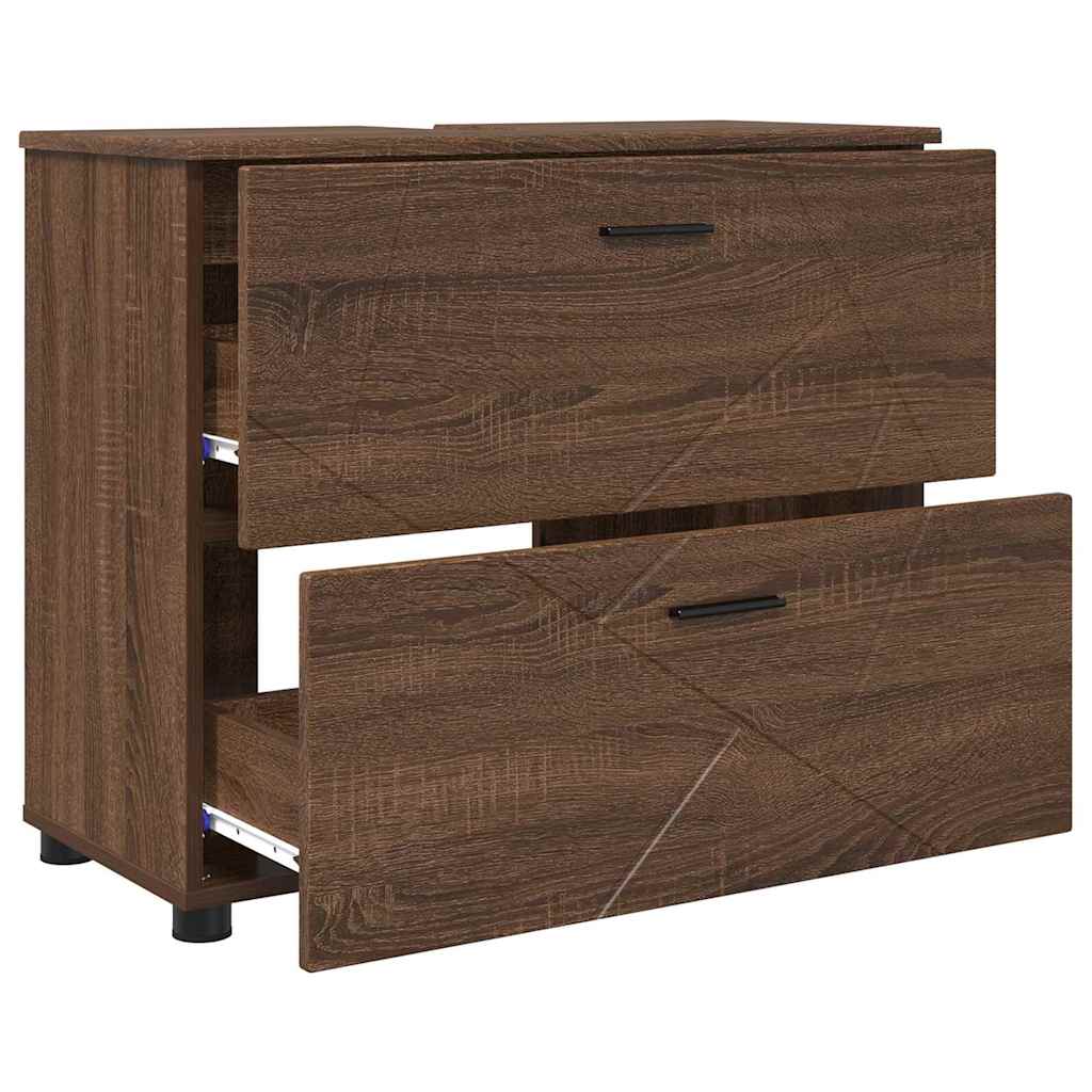 Badezimmer Schrank Braun Eichen-Optik 76,5 x 35 x 64 cm