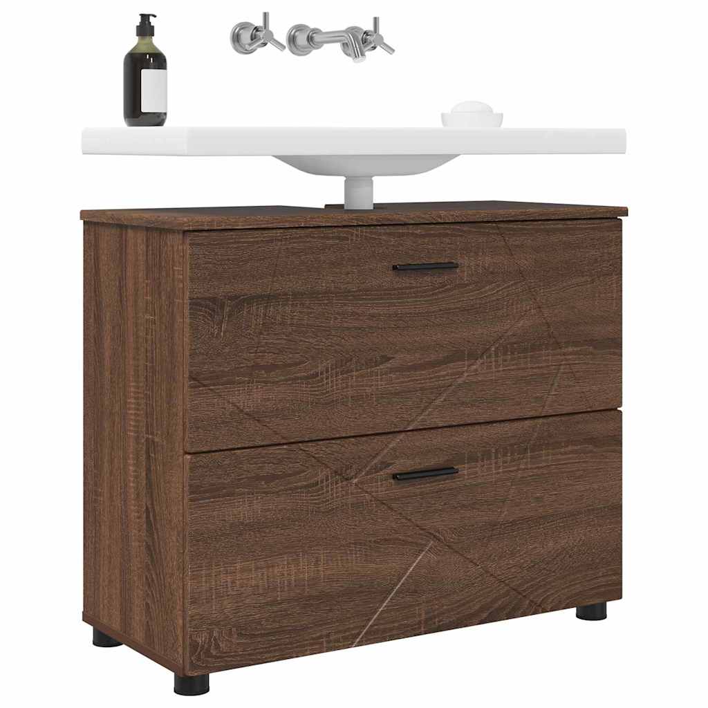 Badezimmer Schrank Braun Eichen-Optik 76,5 x 35 x 64 cm