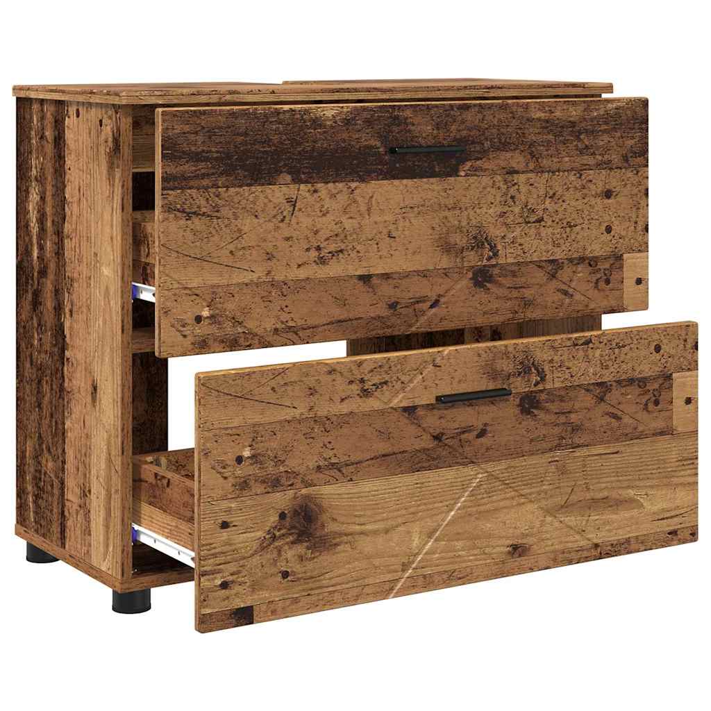 Badezimmer Schrank Altholz 76,5 x 35 x 64 cm Holzwerkstoff