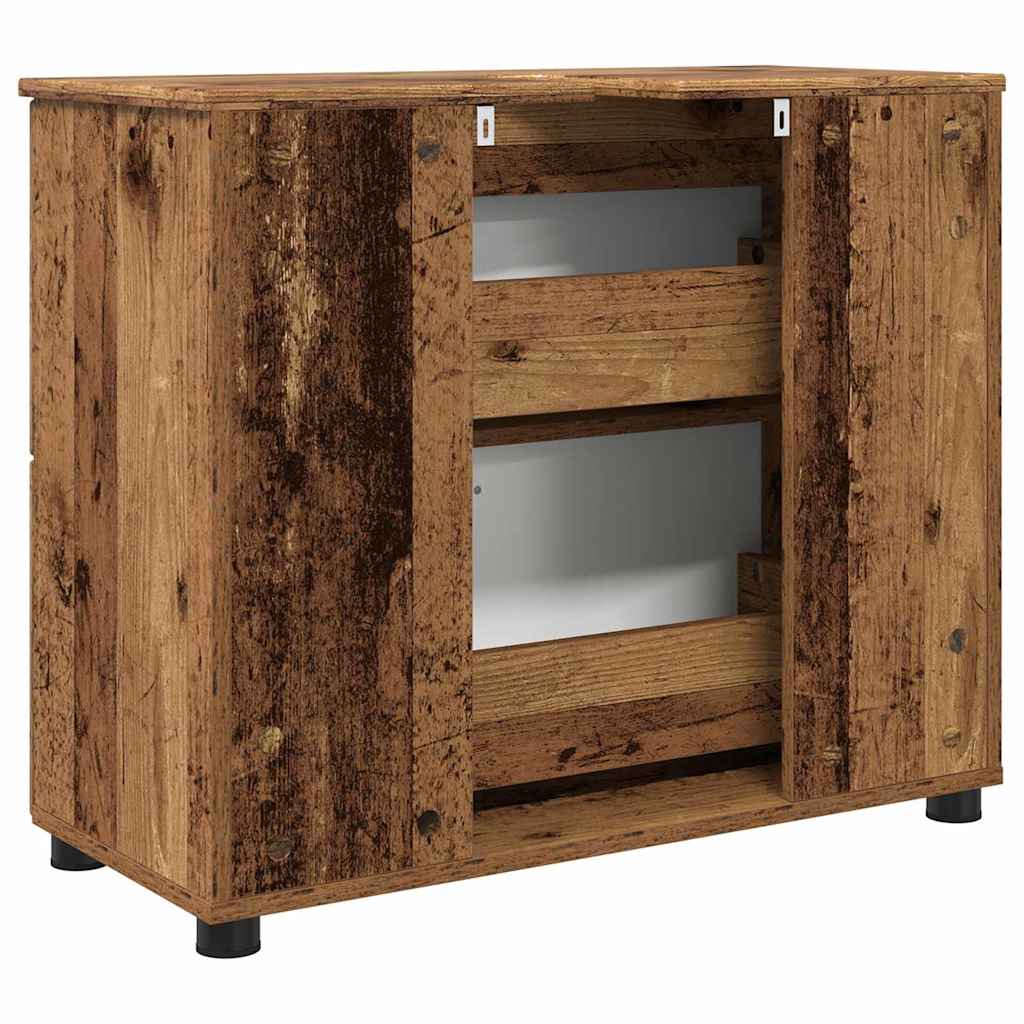 Badezimmer Schrank Altholz 76,5 x 35 x 64 cm Holzwerkstoff