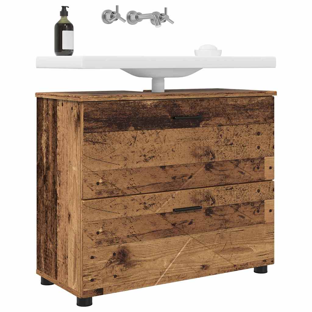 Badezimmer Schrank Altholz 76,5 x 35 x 64 cm Holzwerkstoff