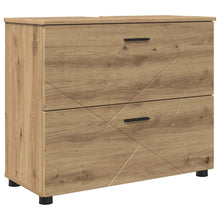 Badezimmer Schrank mit Speicher Artisan-Eiche 76,5 x 35 x 64 cm