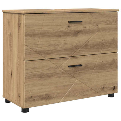 Badezimmer Schrank mit Speicher Artisan-Eiche 76,5 x 35 x 64 cm