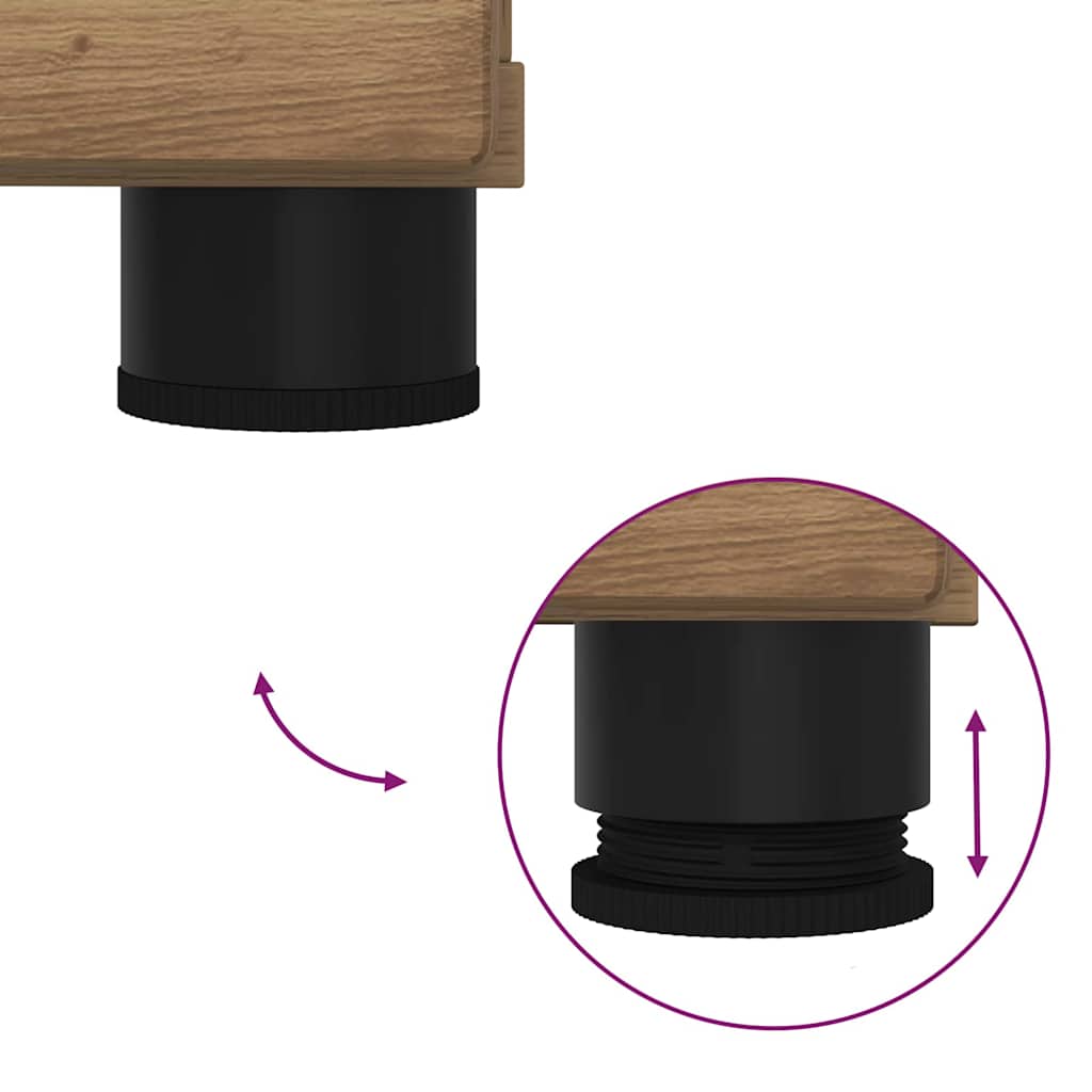 Badezimmer Schrank mit Speicher Artisan-Eiche 76,5 x 35 x 64 cm