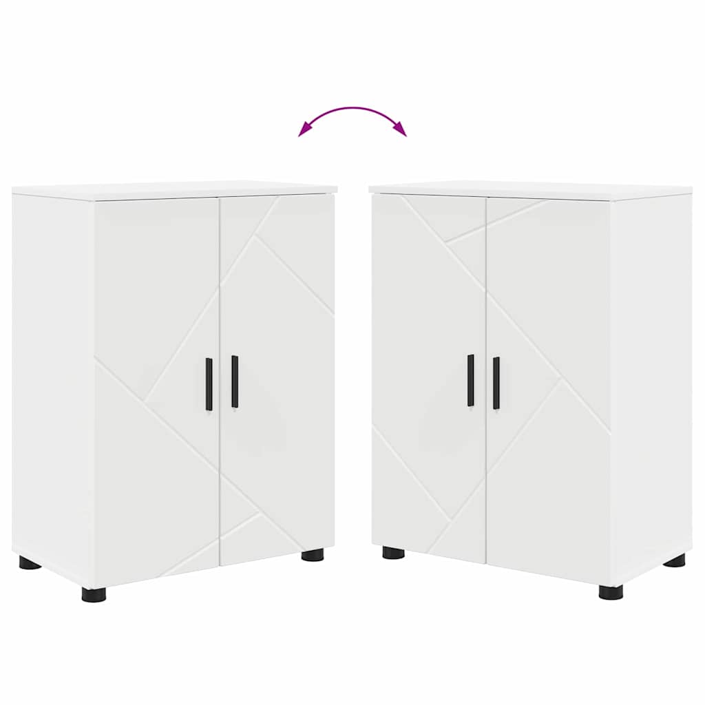 Badezimmer Schrank mit Regal Weiß 60 x 35 x 80 cm Holzwerkstoff