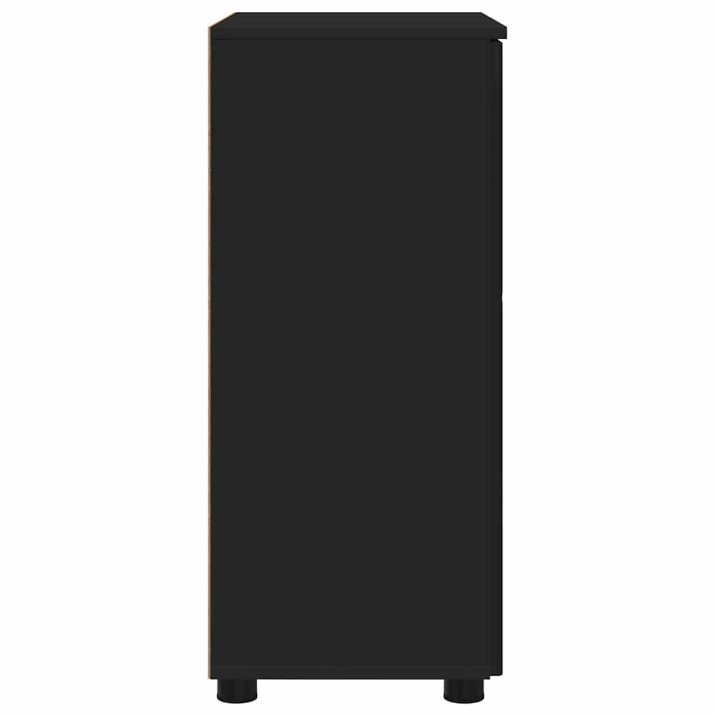 Badezimmer Schrank Schwarz 60 x 35 x 80 cm Holzwerkstoff