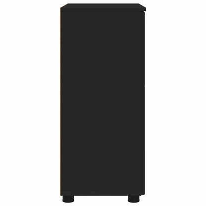 Badezimmer Schrank Schwarz 60 x 35 x 80 cm Holzwerkstoff