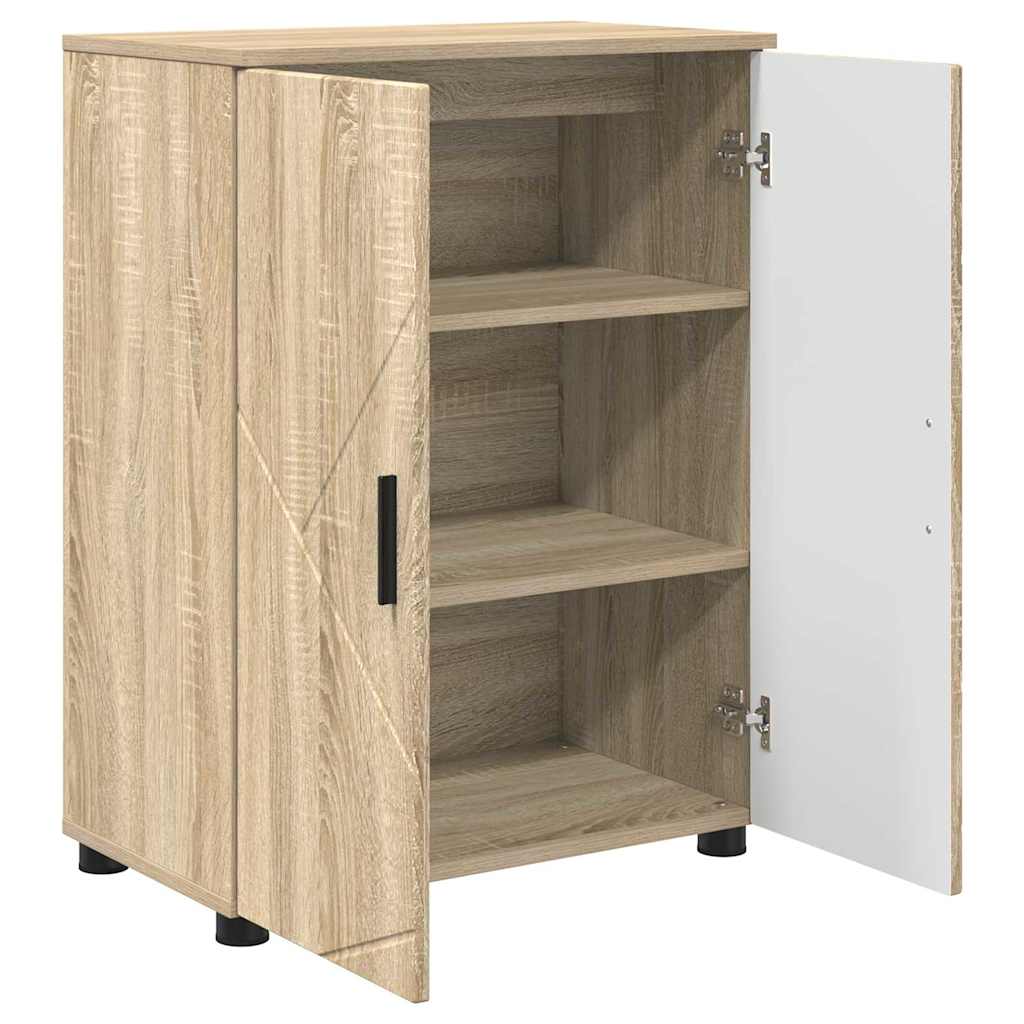 Badezimmer Schrank Sonoma-Eiche 60 x 35 x 80 cm Holzwerkstoff