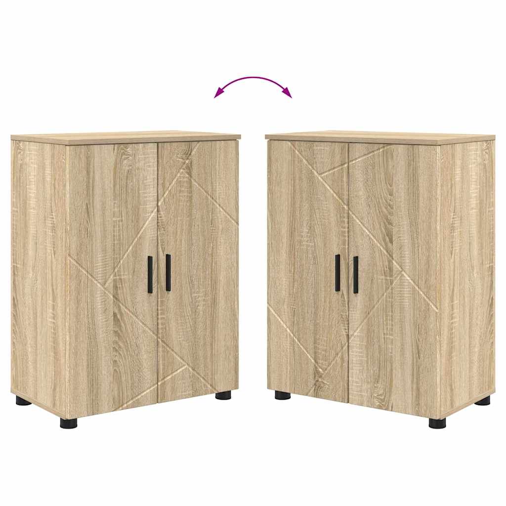 Badezimmer Schrank Sonoma-Eiche 60 x 35 x 80 cm Holzwerkstoff