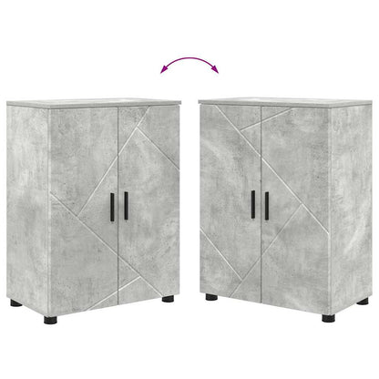 Badezimmer Schrank Betongrau 60 x 35 x 80 cm Holzwerkstoff