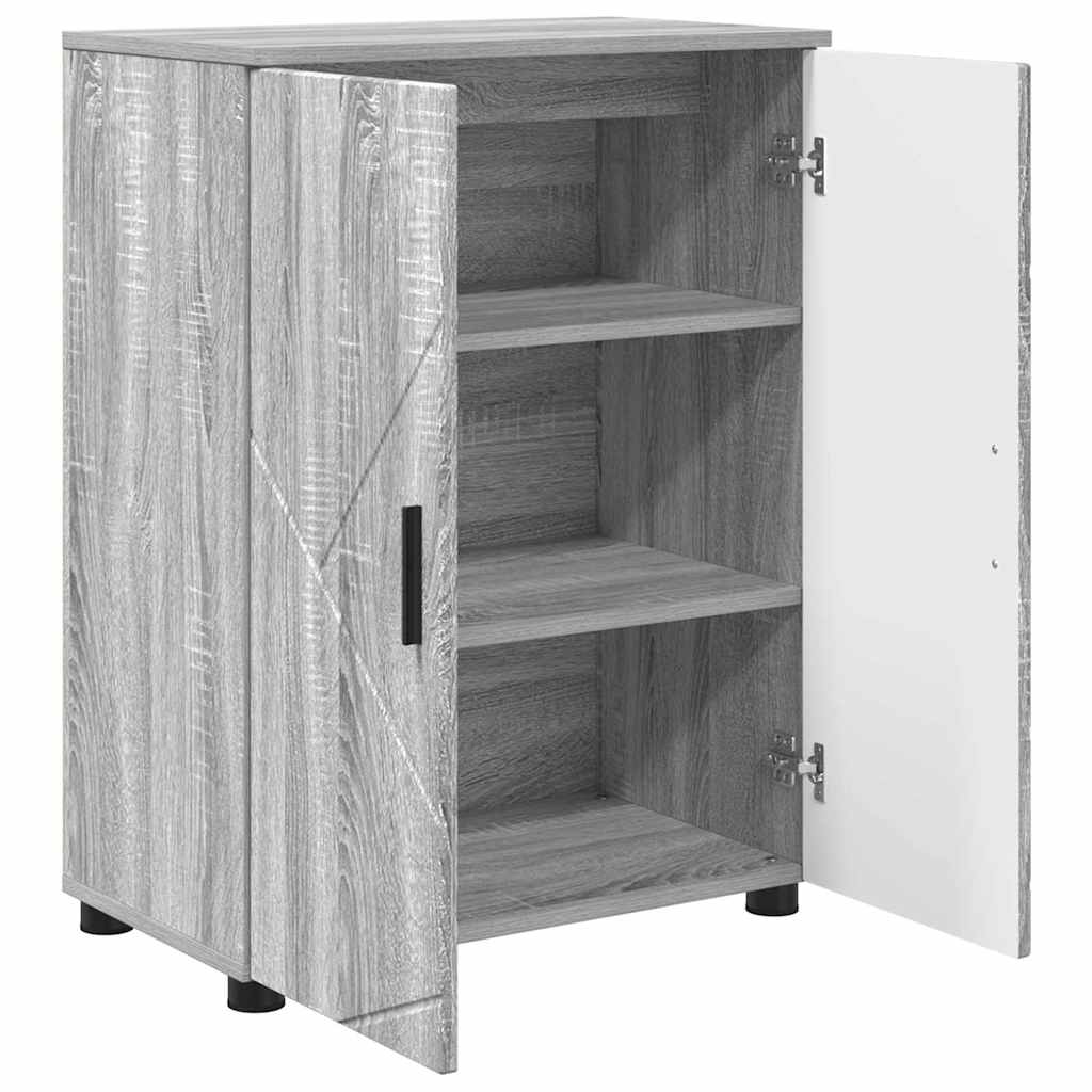 Badezimmer Schrank Grau Sonoma 60 x 35 x 80 cm Holzwerkstoff
