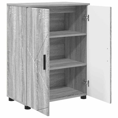Badezimmer Schrank Grau Sonoma 60 x 35 x 80 cm Holzwerkstoff