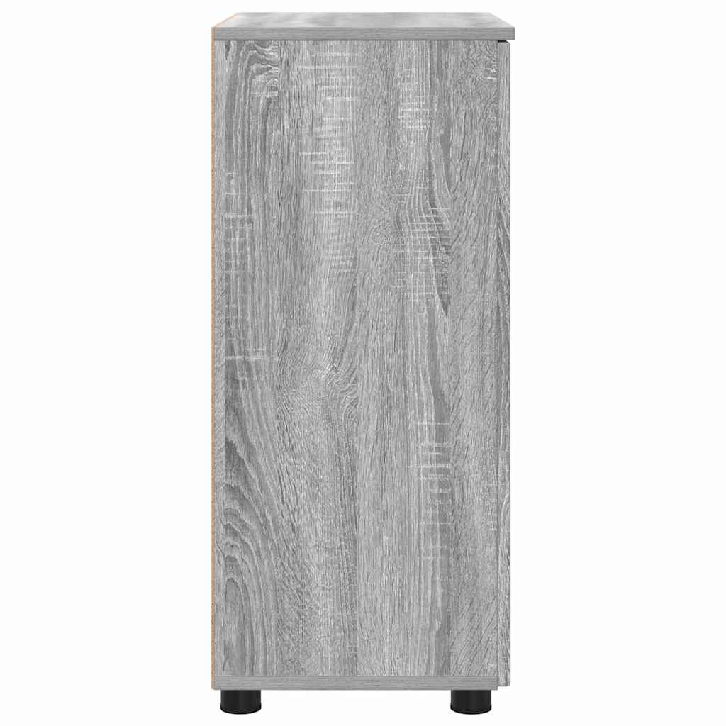 Badezimmer Schrank Grau Sonoma 60 x 35 x 80 cm Holzwerkstoff