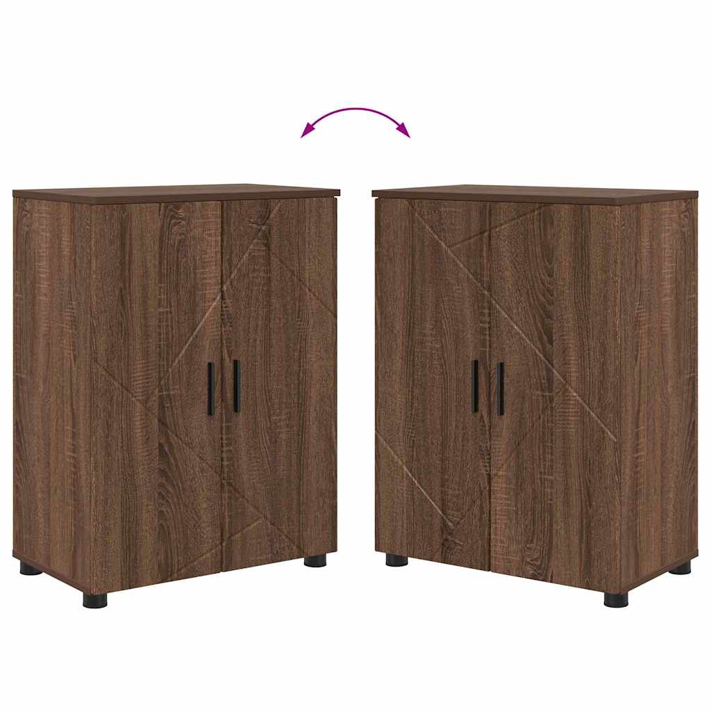 Badezimmer Schrank mit Regal Braun Eichen-Optik 60 x 35 x 80 cm