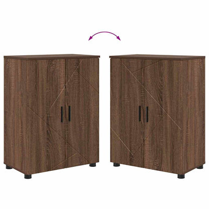 Badezimmer Schrank mit Regal Braun Eichen-Optik 60 x 35 x 80 cm